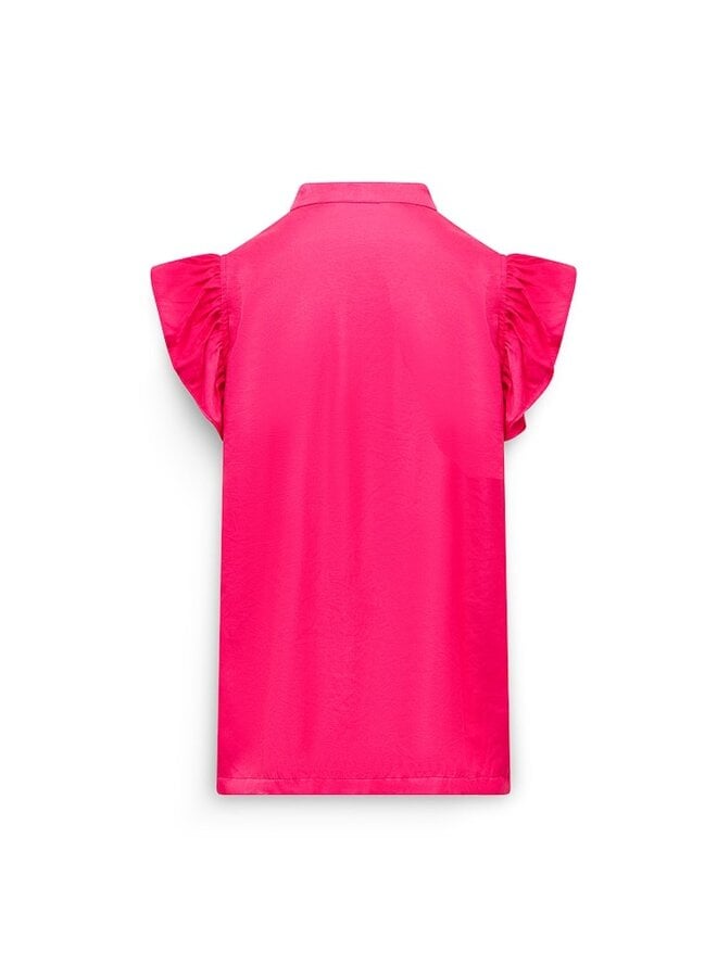 Label Dot Blouse Fuchsia Mindy