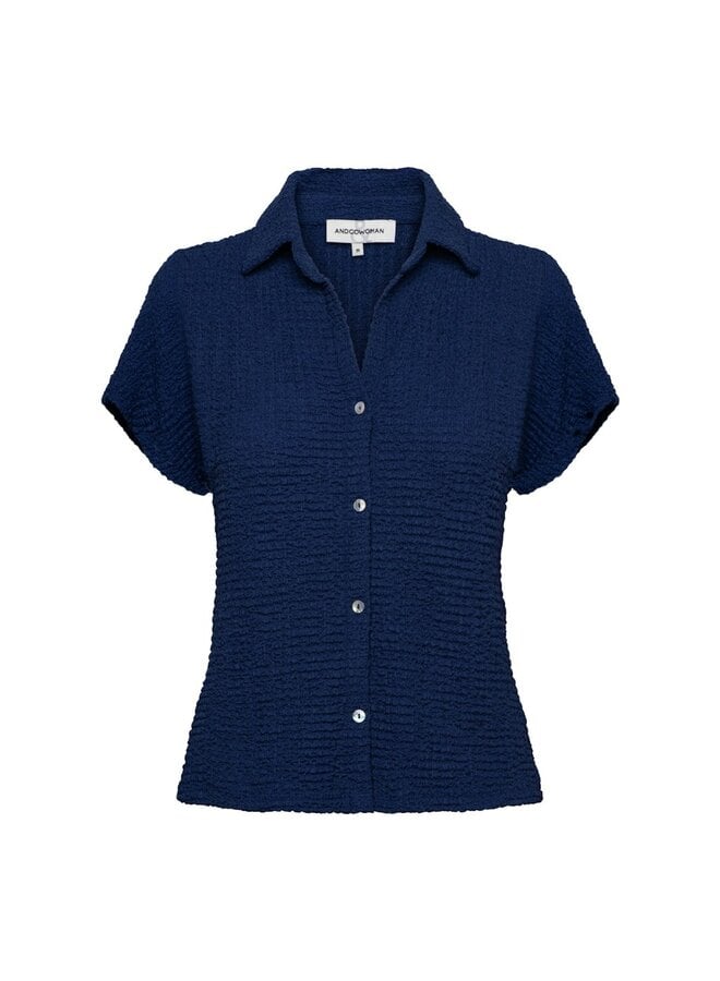 &Co Woman Blouse Indigo Blauw Thyra BL441