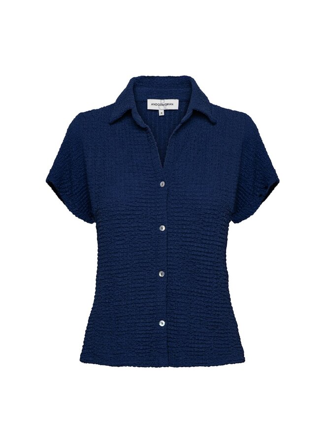 &Co Woman Blouse Indigo Blauw Thyra BL441