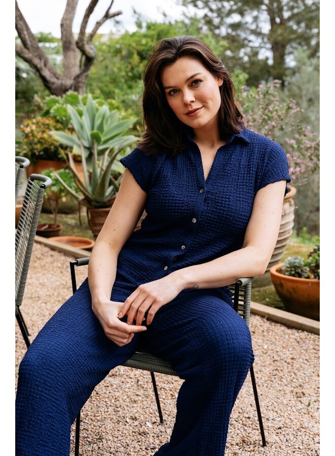 &Co Woman Blouse Indigo Blauw Thyra BL441