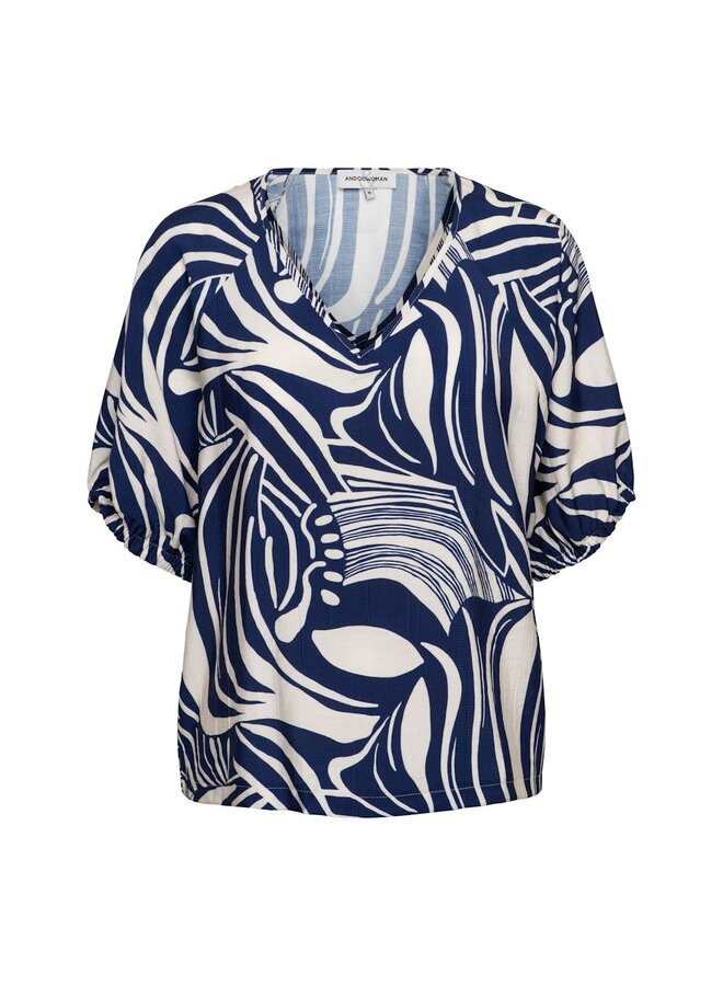 &Co Woman Shirt Blauw Amelie TO375