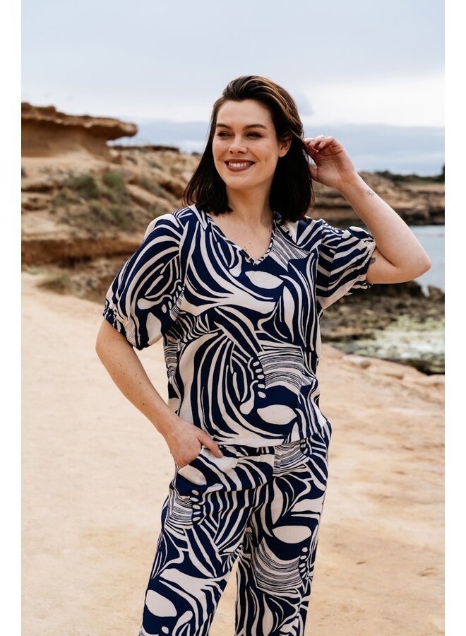 &Co Woman Shirt Blauw Amelie TO375