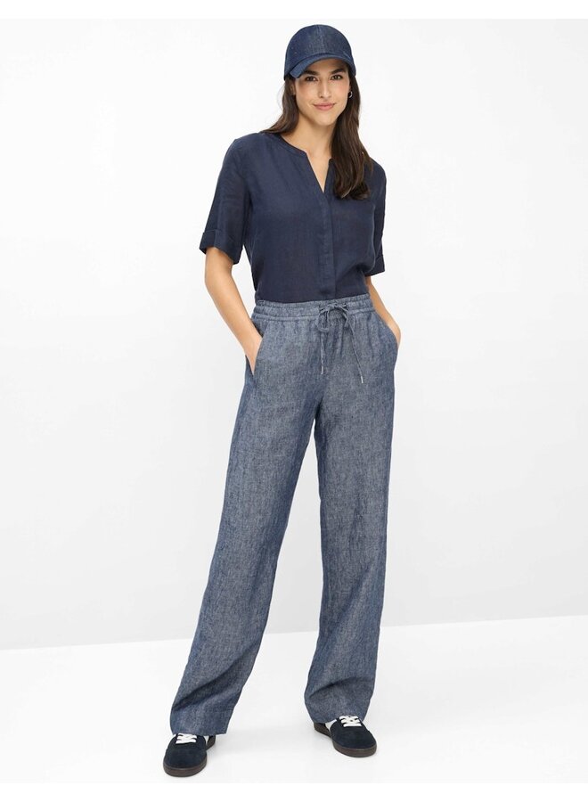Brax Broek Linnen Marine 09-2202 Farina