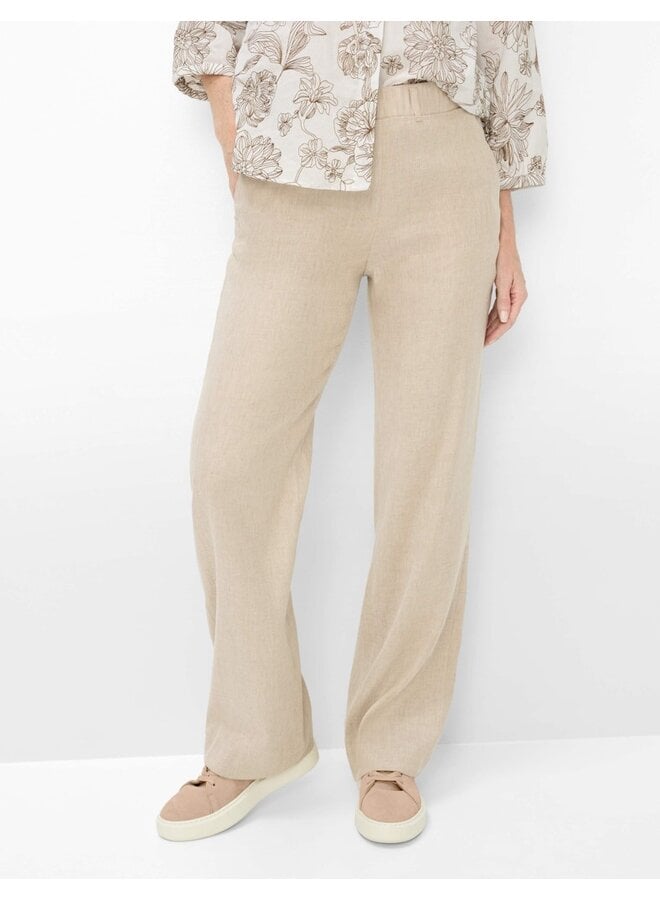 Raphaela Linnen Broek Beige 10-2000 Pam Flared