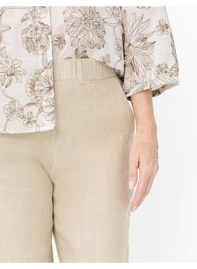 Raphaela Linnen Broek Beige 10-2000 Pam Flared