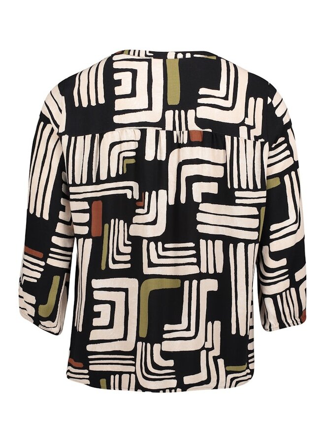 Betty & Co Blouse Zwart 8650-3106