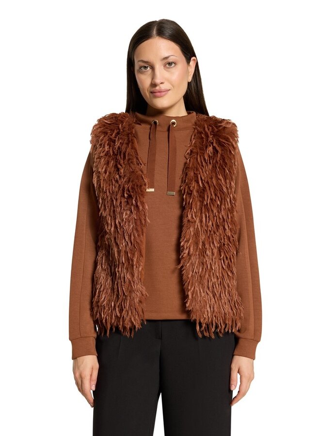 Betty & Co Fluffy Bodywarmer Bruin 4533-3036