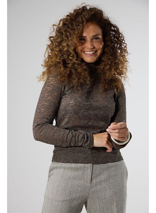 Label Dot Shirt Taupe Milaine