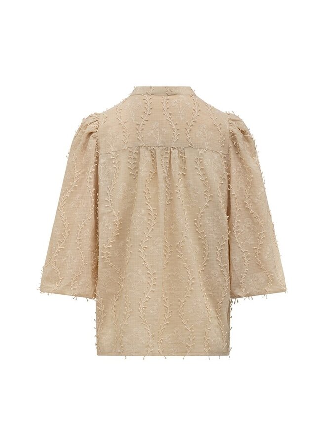 Label Dot Blouse Beige Adelien