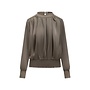 Label Dot Blouse Taupe Ailey