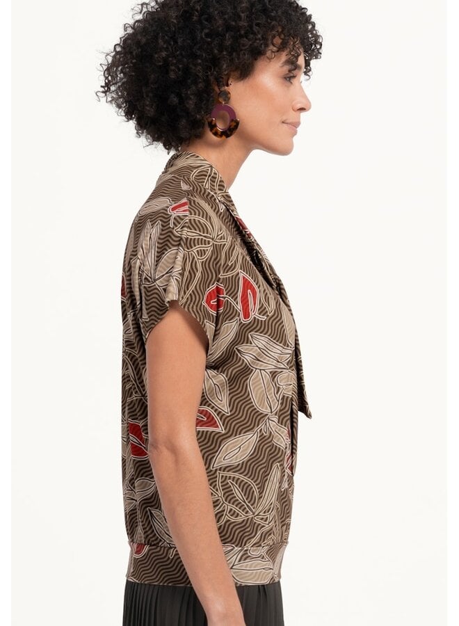 Bianca Blouson Shirt Bruin 86003