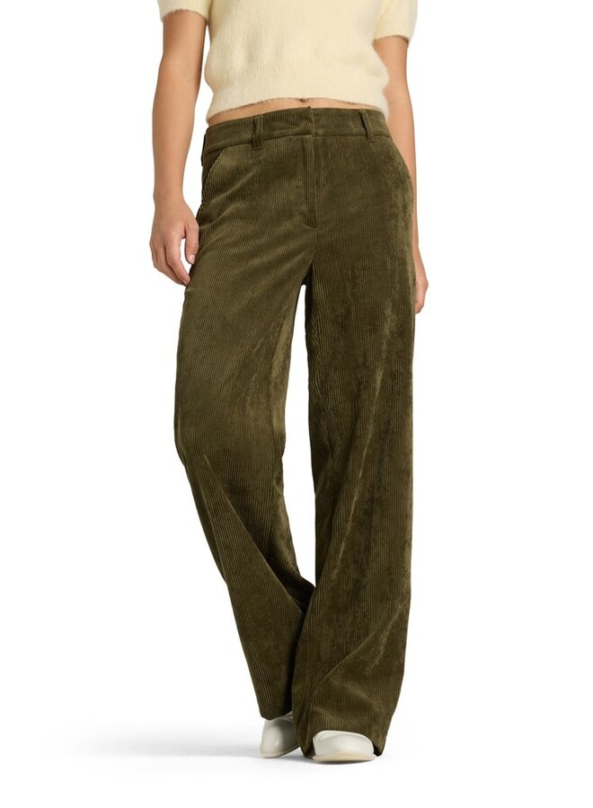 Cambio Ribcord Broek Khaki 7108-024601 Amelie