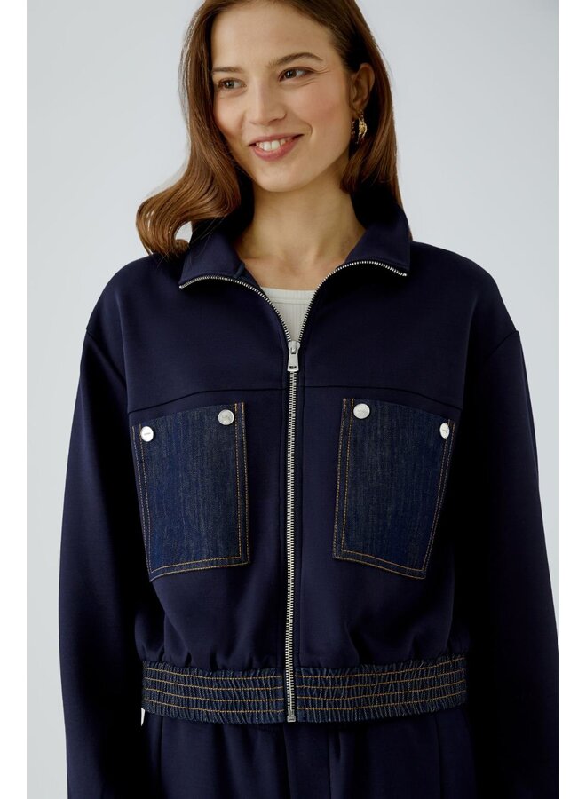 OUI Jeansjack Marine 99134