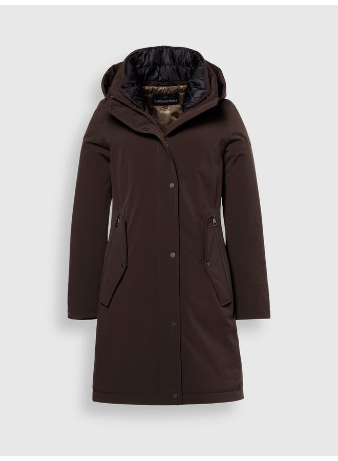 Creenstone Parka Rainwear Chocolade CSN1530263 Gabriella