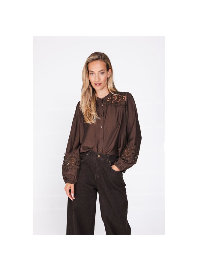 Poools Blouse Bruin 633135