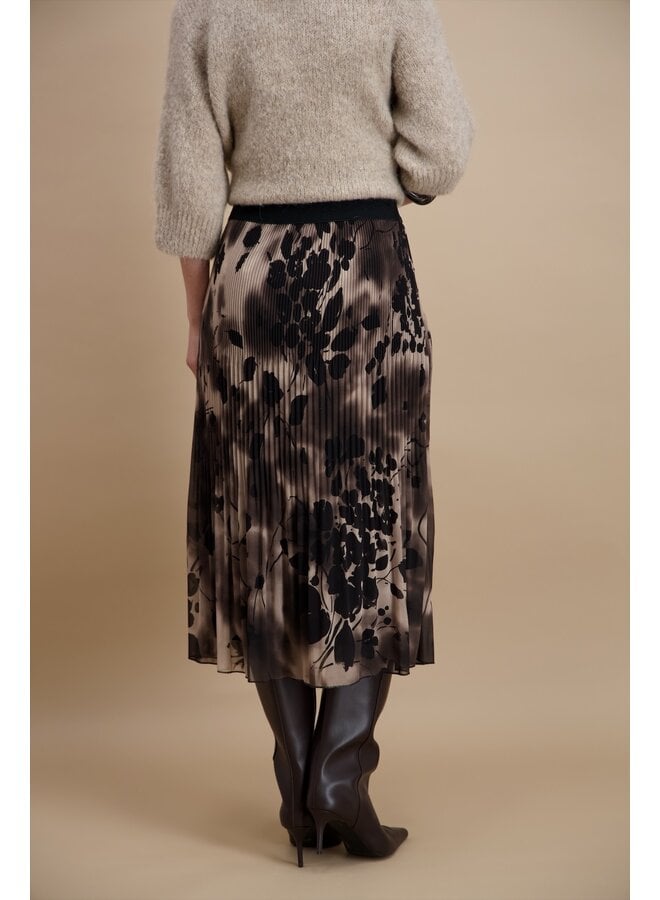 Signe Nature Plisse Rok Bruin 834090