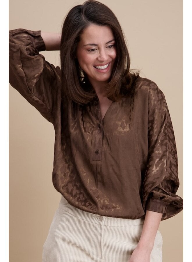 Signe Nature Blouse Bruin 840406