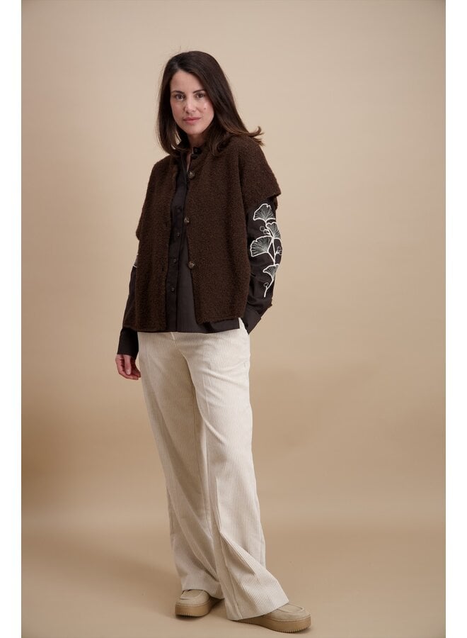 Signe Nature Vest Bruin 843143