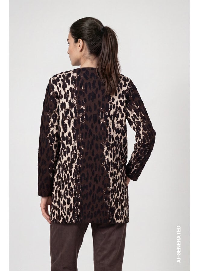 Monari Lang Vest Bruin 809888
