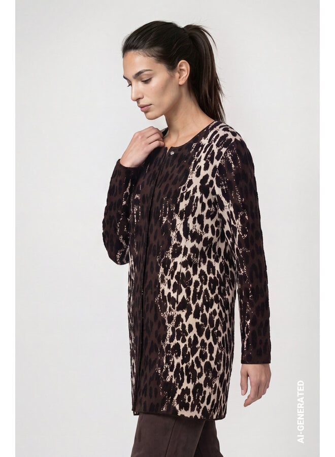Monari Lang Vest Bruin 809888