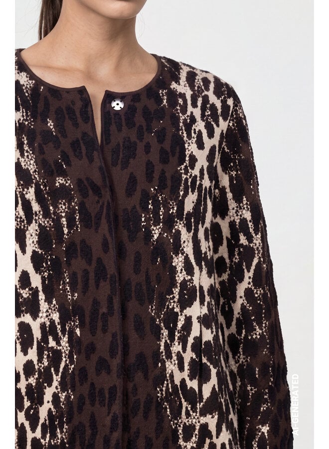Monari Lang Vest Bruin 809888
