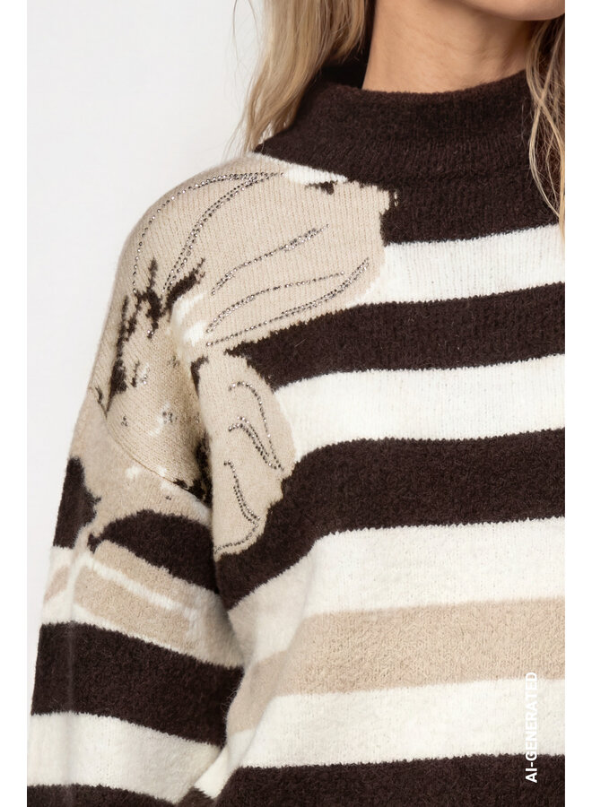 Monari Pullover Bruin 809933