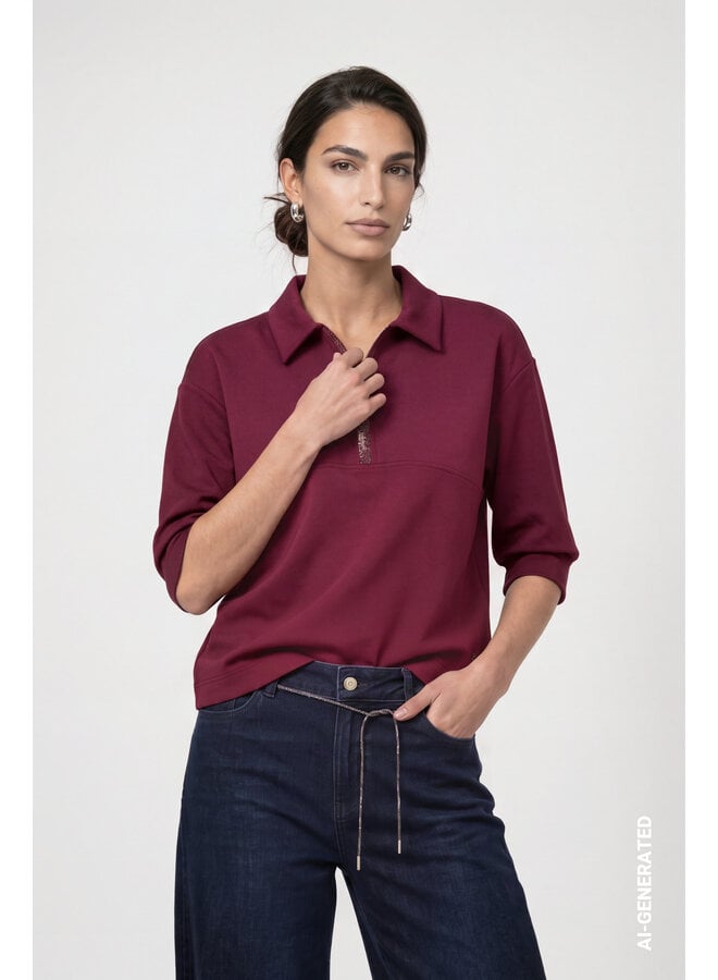 Monari Poloshirt Bourgogne 809854