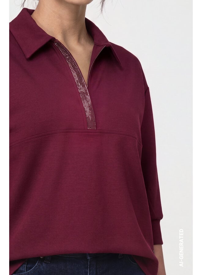 Monari Poloshirt Bourgogne 809854
