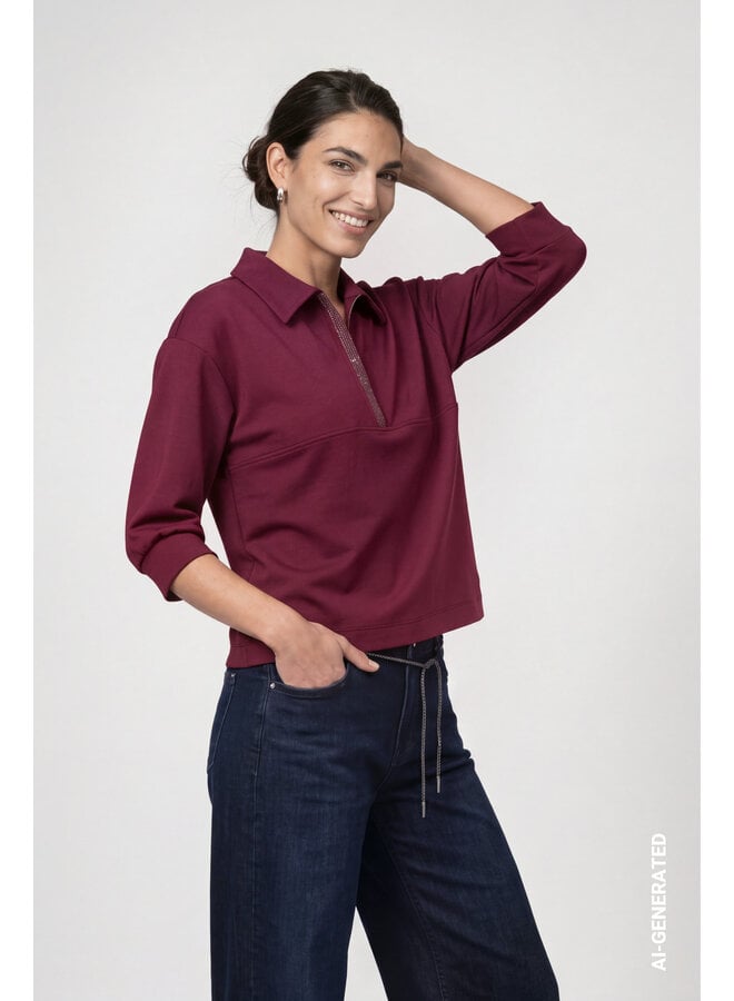 Monari Poloshirt Bourgogne 809854