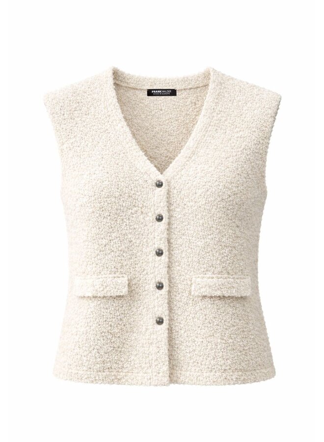 Frank Walder Gilet Ivoor 107051