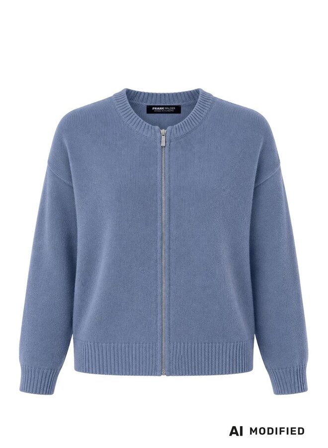 Frank Walder Sweatvest Jeansblauw 109356