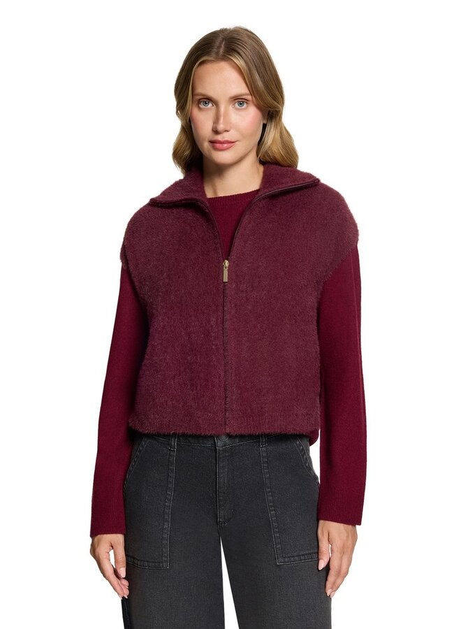 Betty & Co Fluffy Bodywarmer Bourgogne 5946-3433