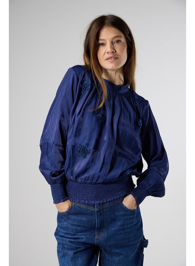 Label Dot Blouson Blauw Aderine