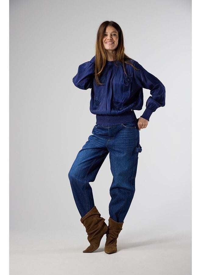Label Dot Blouson Blauw Aderine
