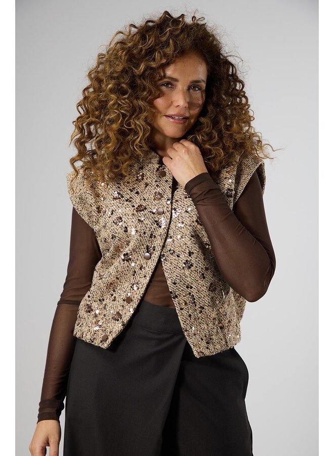 Label Dot Gilet Bruin Liorah