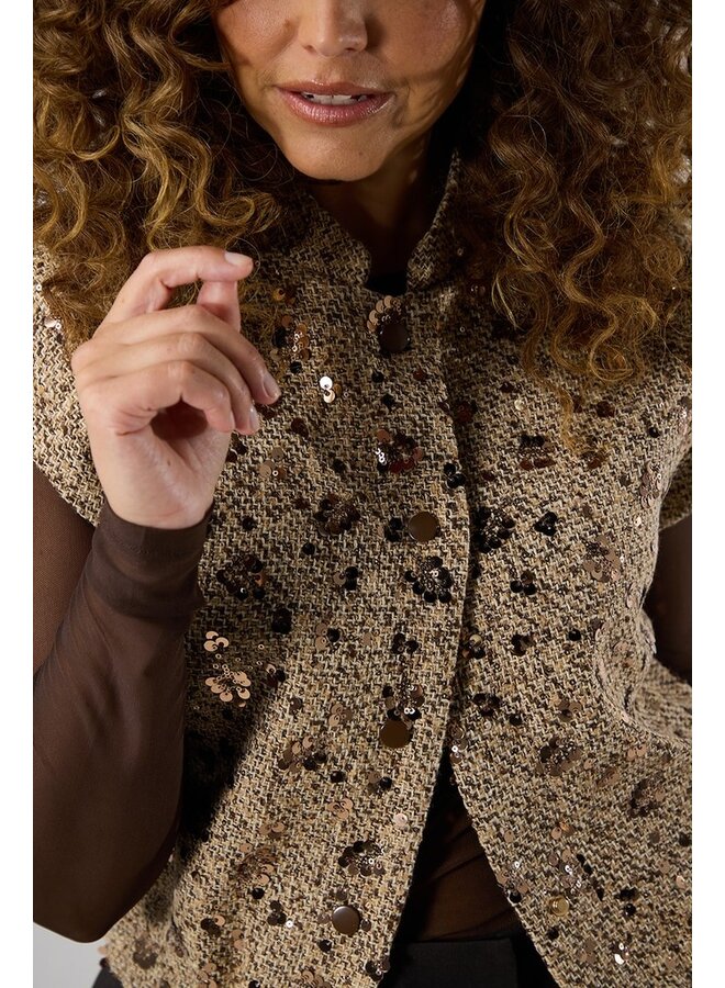 Label Dot Gilet Bruin Liorah