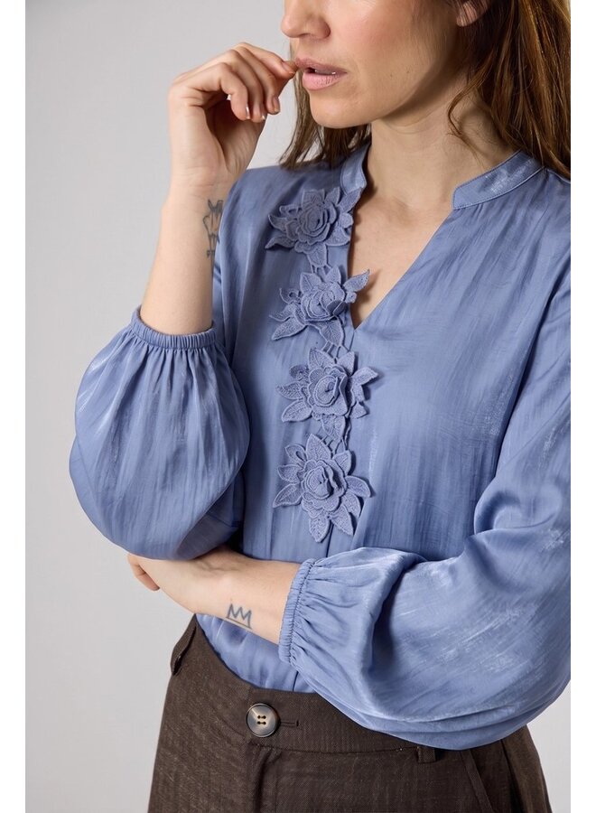 Label Dot Blouse Blauw Ally