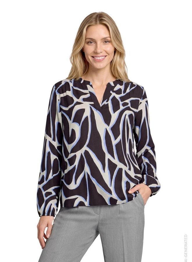 Betty & Co Blouse Antraciet 8826-3150