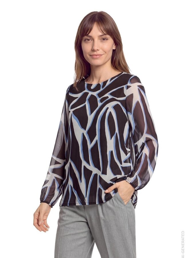 Betty & Co Blouse Antraciet 2196-3145