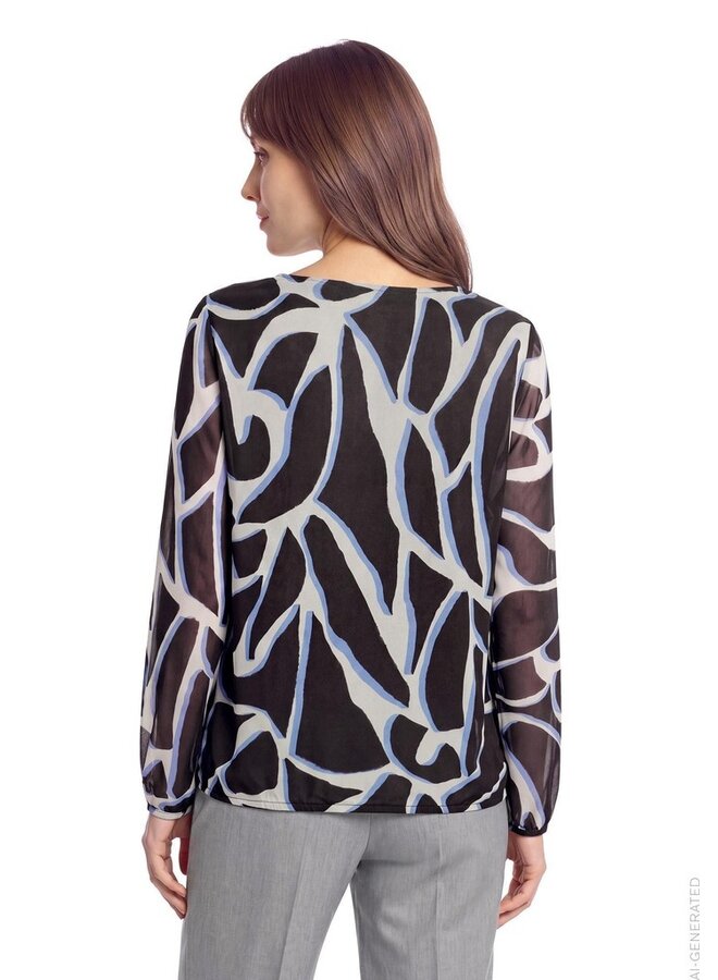 Betty & Co Blouse Antraciet 2196-3145