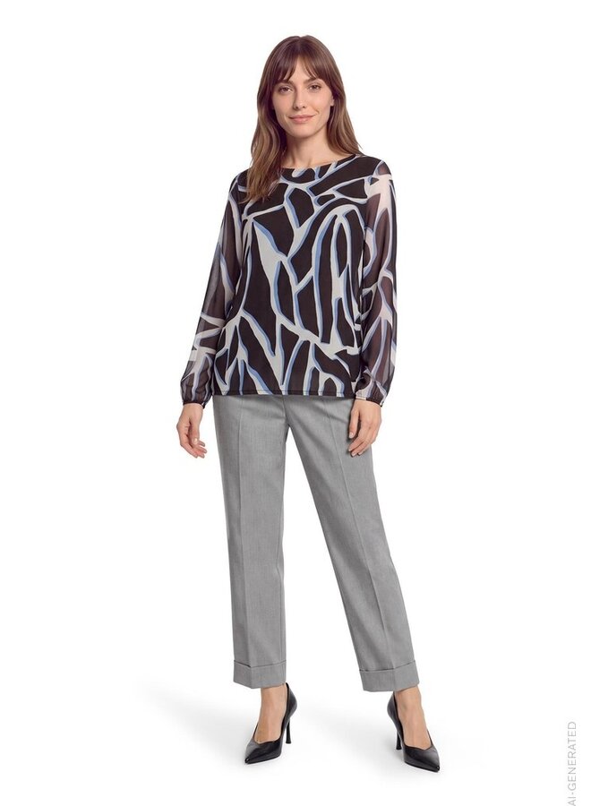 Betty & Co Blouse Antraciet 2196-3145