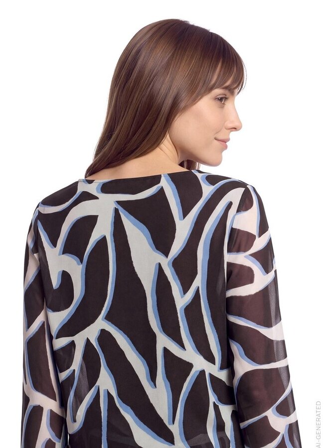 Betty & Co Blouse Antraciet 2196-3145