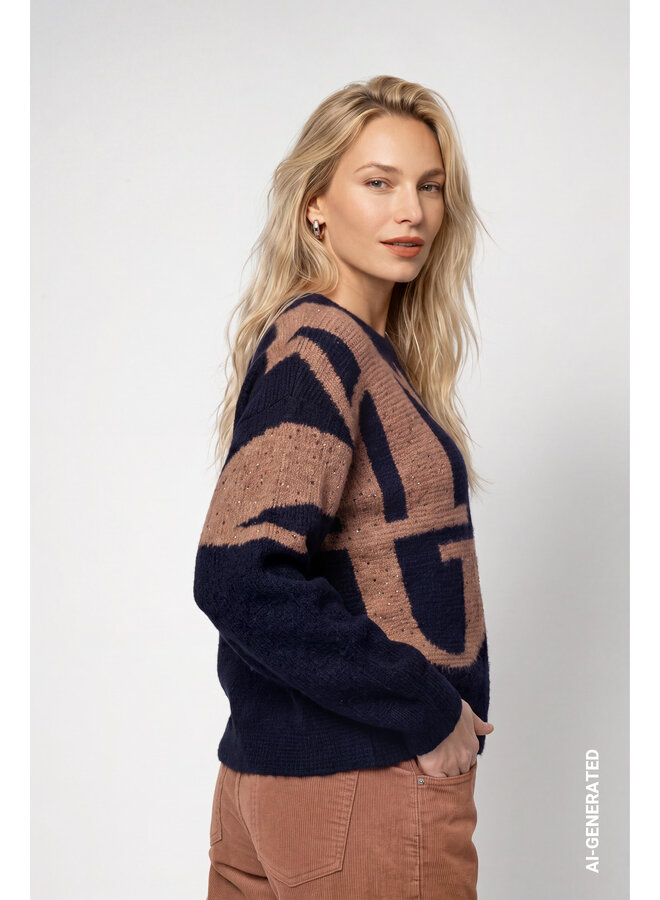 Monari Pullover Marine 810330