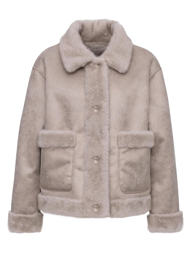 Manisa Imitatiebont Jasje Taupe 452317