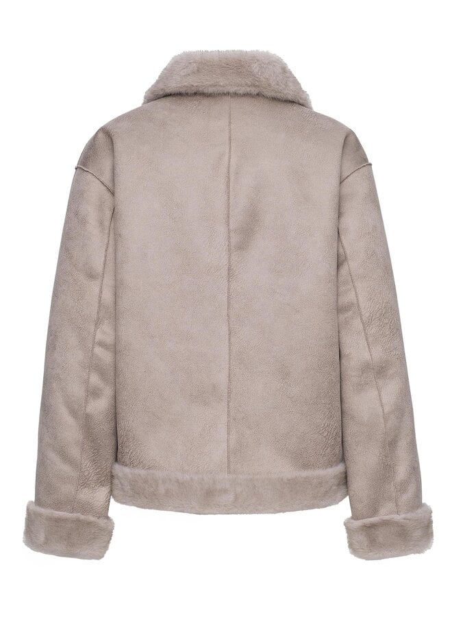 Manisa Imitatiebont Jasje Taupe 452317