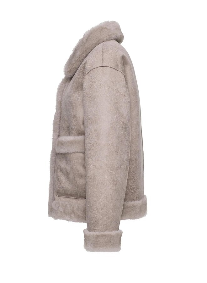 Manisa Imitatiebont Jasje Taupe 452317