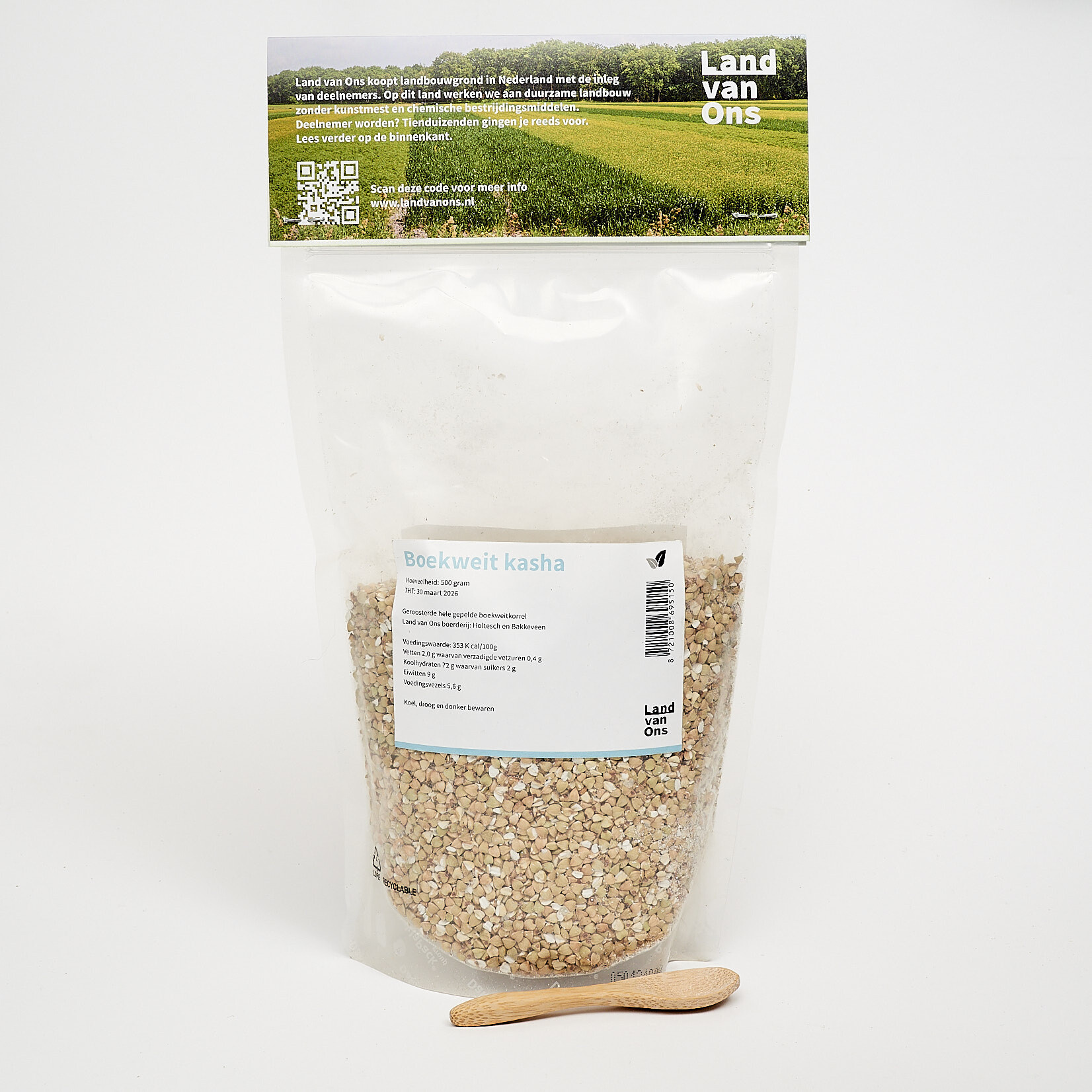 Boekweit kasha van de akkers van Land van Ons