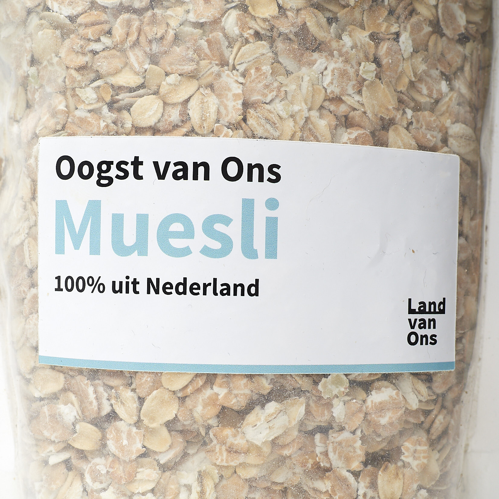 Muesli van tarwe, spelt, rogge, haver en boekweit
