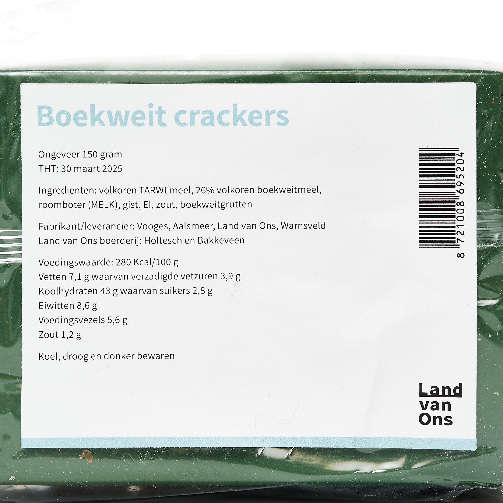 Boekweit & volkoren tarwe crackers