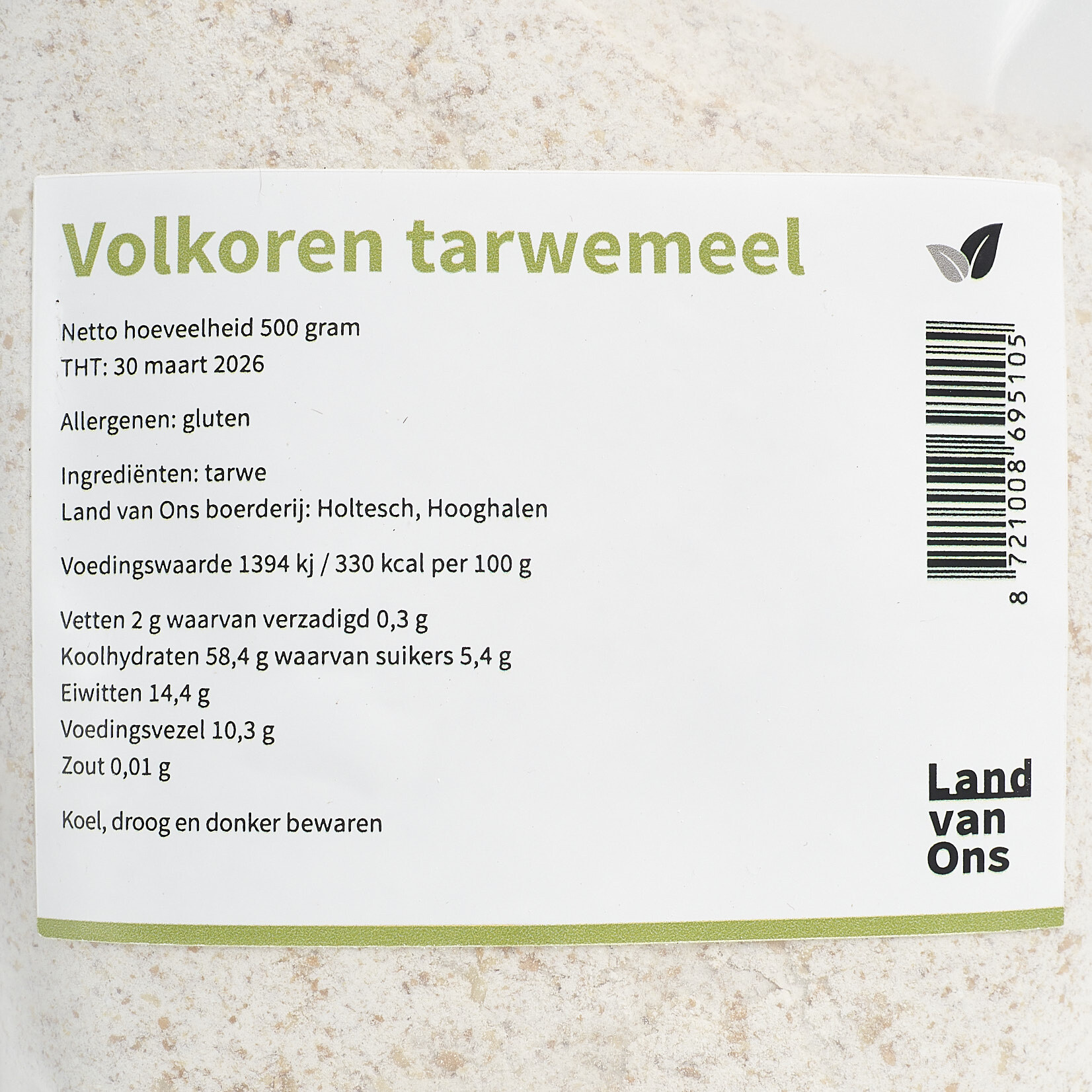 Tarwemeel volkoren steengemalen